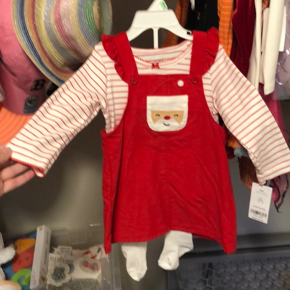 Carters Santa Christmas dress! 18 months brand new
